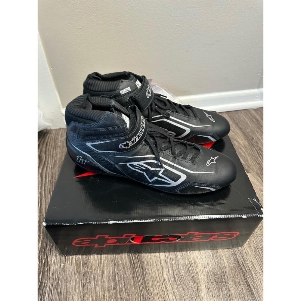 Alpinestars Tech-1 T v3 Racing Shoes Black Silver Mens Size 12 ALP-2710122-112